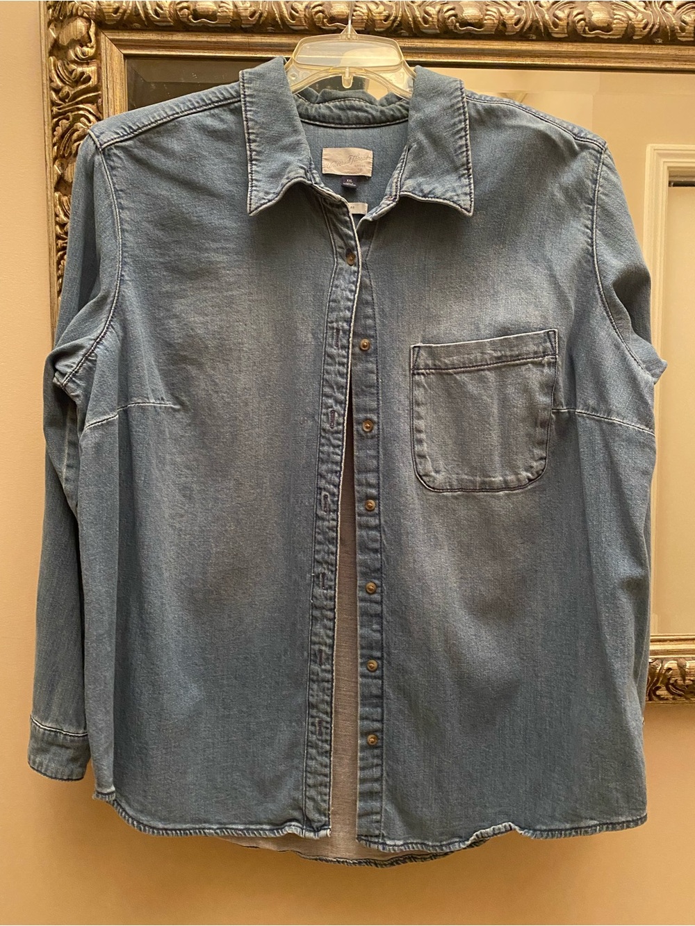 Universal Threads Women's Blue Denim Shirt